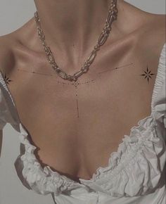 Chest Tattoo Clavicle Tattoo, Small Chest Tattoos, Bone Tattoos, Chest Tattoos For Women, Sternum Tattoo, Collar Bone Tattoo