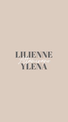 the logo for an italian restaurant called lilinene ylena, which is located in