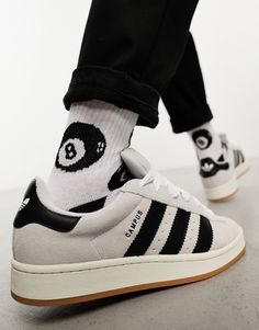 adidas Originals Campus 00s sneakers in white and black | ASOS Adidas Campus 00s Outfit, Campus 00s Outfit, Nike Gamma Force, Adidas Campus 00s, Adidas Shoes Originals, Adidas Branding, Black White Outfit, Custom Nike Shoes, Custom Nike