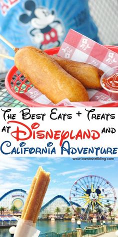 the best cars and treats at disneyland and california adventure park are featured in this advertisement