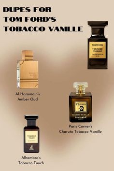 Love the luxurious scent of Tom Ford Tobacco Vanille but looking for a more budget-friendly option? Discover the top 3 identical dupes that capture the essence of this iconic fragrance without the hefty price tag. These affordable alternatives deliver the same warm, spicy, and sophisticated notes that make Tobacco Vanille a favorite. Perfume Cart, Tom Ford Fragrance, Tom Ford Perfume, Best Fragrance For Men, Winter Fragrance, Masculine Scent