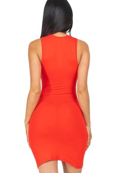 Give your casual or special occasion closet a chic update with this Sleeveless Ruched Bodycon Dress from Iconic Luxe. This comfortable dress made from soft, stretchy fabric is sure to become a warm-weather favorite. You can pair this dress with your choice of footwear to complete your look. 92% Polyester, 8% Spandex Imported Pull On closure Features: sleeveless, crew neck, mini length, bodycon silhouette, ruched front, tulip hem Suit for: street wear, daily wear, date night, movie night, Sunday Girls Accesories, Barbeque Party, Night Movie, Plus Jumpsuit, Ruched Bodycon Dress, Maternity Shops, Sunday Brunch, Plus Dresses, Comfortable Dress