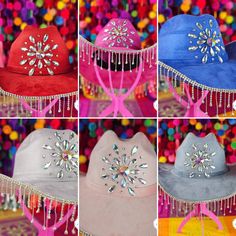 "This hat was elaborated by talented Mexican artisans and features beautiful sparkling embellishmentsand rhinestones. Size Approximately Outside 15.5\" x 13\" x 5\" Inside 6\" x 7.5\" x 4.5\" Please send a message if you have any questions, we would love to help!  Porfavor mandenos un mensaje si tiene alguna pregunta, estamos para ayudarle! Checkout our shop for more beautiful handmade Mexican accessories: almaaztecamx.etsy.com" Multicolor Beaded Party Hats, Bohemian Beaded Hats For Party, Bohemian Beaded Party Hat, Festival Fedora Hats With Rhinestones, Adjustable Rhinestone Hat Bands For Western-themed Events, Western Style Adjustable Hat With Rhinestone Fringe, Adjustable Bling Hat For Country Events, Western Party Hat With Rhinestone Fringe, Western Style Party Hats With Rhinestones