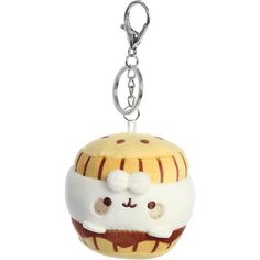 a stuffed animal keychain hanging from a chain