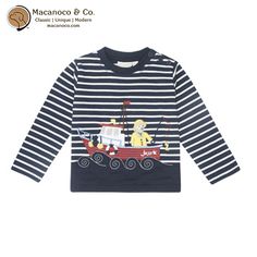 Color: Navy Stripe, Size: 6-12 Months Long Sleeve Cotton T-shirt For Playwear, Cotton T-shirt For Playwear In Fall, Long Sleeve T-shirt For Summer Playtime, Navy Cotton Nautical Tops, Casual Long Sleeve T-shirt For Playtime, Nautical Cotton Tops For Fall, Nautical Cotton Crew Neck Top, Cotton Nautical Crew Neck Tops, Striped Cotton Top For Playwear