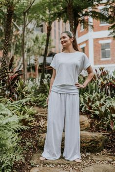 Sat Nam Yoga White Pants | Etsy Versatile Loose Fit Harem Pants For Loungewear, Versatile Harem Pants For Loungewear, Athleisure Harem Pants For Loungewear With Relaxed Fit, Relaxed Harem Pants With Elastic Waistband For Loungewear, Summer Relaxation Sweatpants With Elastic Waistband, Comfortable Stretch Harem Pants For Loungewear, Versatile Cotton Harem Pants For Loungewear, Cotton Harem Pants For Relaxation, Wide-leg Lounge Yoga Pants With Elastic Waistband