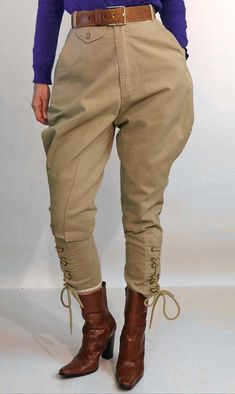 Lace up Vintage style men/women equestrian riding pants Jodhpurs made from khaki color cotton fabric Attractive big knee patches Trendy Ticket pocket on front It can wear man and woman both for Riding horse & bike, Hunter, Jumper, Equitation classes or any events. Sizes available according waist:30, 32, 34, 36, 38 and made to measure. For Made to measure: We will send you measurement form after your order. Note:- Accessories(boots) price don't include in the product. Riding Pants Equestrian, Horse Riding Jodhpurs, Men Jodhpuri, 1950s Pants, Breeches Equestrian, Jodhpur Pants, Luxury Pants, Polo Pants, Women's Equestrian