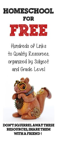 a book cover for homeschool for free hundreds of links to quality resources organized by subject and grade level