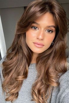 Gorgeous trendy hairstyle ideas | Bangs hairstyle ideas | Easy hairstyle Bronze Hair Color, Bleach Hair Color, Warm Brown Hair Color, Hair Colour Trends, Brown Hair Color Shades, Caramel Brown Hair, Warm Brown Hair, Warm Hair Color, Bronze Hair