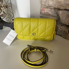 Nwt Coach Hayden Pillow Crossbody Bag. Silver Hardware In The Keylime Color. Price Is Firm! Crossbody Belt Bag For Shopping, Coach Leather Crossbody Belt Bag, Crossbody Belt Bag With Removable Pouch For Shopping, Coach Leather Shoulder Bag With Mobile Phone Holder, Coach Leather Mobile Phone Shoulder Bag, Coach Leather Shoulder Bag For Mobile Phone, Coach Crossbody Mobile Phone Bag, Coach Everyday Crossbody Belt Bag, Coach Mobile Phone Crossbody Bag