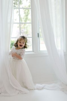 "This two piece set is just beautiful! It includes a delicate white lace bodice with buttons up the back. Also, a flow princess tulle skirt in ivory with an elastic waist band. This dress set is the perfect amount of bohemian, beachy, classy, romantic style that will keep your little one comfy and looking amazing! Perfect for your next special event. Size Top LengthBustSleeveSkirt Length 6 months8.75\"17.5\"8.25\"19.75\" 12 months9\" 18\" 8.25\"21\" 2T 9.5\" 19.75\"8.75\"23\" 3T 10.25\"21.25\"8. Rose Gold Sequin Dress, Dubuque Iowa, Lace Flower Girl Dress, Tulle Wedding Gown, Boho Beach Wedding, Flower Girl Dress Lace, Dress Cake, Pink Tulle, Lace Flower