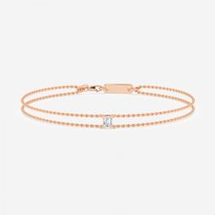 1/4 ctw Emerald Lab Grown Diamond Equity Bracelet - 7 Inches 14K Rose Gold FG, VS2+ Rose Gold Diamond Cut Chain Bracelet, Rose Gold Diamond Cut Bracelets, 14k Rose Gold Bracelet With Brilliant Cut, 14k Rose Gold Brilliant Cut Diamond Bracelet, Classic Rose Gold Bracelet With Single Diamond, Rose Gold 14k Brilliant Cut Diamond Bracelet, Fine Jewelry Rose Gold Bracelet With Single Diamond, Fine Jewelry Rose Gold Bracelets With Vvs Clarity, Rose Gold Diamond Chain Bracelet For Anniversary