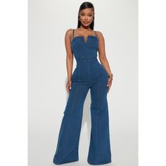 Nwt. Please See Photos For Best Description. Denim Jumpsuit, Bell Bottoms, Extreme Flare, Removable Straps. Size Large. Summer Outfits, Birthday Outfit Denim Overalls, Denim Coveralls Next Day Shipping Mon-Fri Puppy Loving Home Smoke Free Home Chic Non-stretch Denim Overalls, Chic Blue Denim Overall Jumpsuit, Chic High-waist Denim Blue Overalls, Chic Denim High Waist Jumpsuits And Rompers, Denim Blue Wide Leg Fitted Jumpsuits And Rompers, Fitted Wide Leg Denim Blue Jumpsuits And Rompers, Non-stretch Denim Wide Leg Jumpsuits And Rompers, Denim Blue Fitted Wide Leg Jumpsuits And Rompers, Non-stretch Denim Jumpsuits And Rompers With Wide Legs