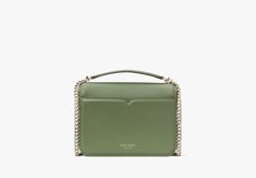 Meet Locket our new vintage-inspired shoulder bag. Made from pebbled leather it features a classic flap silhouette and turn-lock closure for an elegant look. | Kate Spade Locket Large Flap Shoulder Bag, Romaine Elegant Green Bag With Double Flap, Elegant Green Double Flap Bag, Kate Spade Formal Shoulder Bag With Chain Strap, Formal Kate Spade Shoulder Bag With Chain Strap, Green Double Flap Evening Bag, Kate Spade Formal Bag With Chain Strap, Classic Green Flap Bag, Elegant Kate Spade Shoulder Bag With Chain Strap, Classic Green Shoulder Bag With Chain Strap