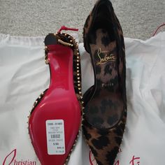 New Christian Louboutin Pony Hair Heels Size 5.5 Leopard Print Burgundy Dress Leopard Shoes, Happy New Year High Heels, Leopard Red Boots, Leopard Louboutin Heels, Christian Louboutin Shoes Closet, Christian Louboutin Leopard Boots, Hennessy Shoes, Louis Vuitton Red Bottom Shoes, Trendy Heels 2024