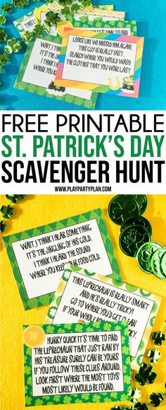 free printable st patrick's day scavenger hunt