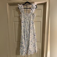 Questions? Leave A Comment Below! House Dresses, House White, Hill House, House On A Hill, House Dress, White Blue, Blue White, Color Blue, Blue And White