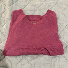 Size: Xs Very Oversized Nwot Casual Heather Maroon Crew Neck Top, Casual Heather Maroon Long Sleeve Top, Casual Long Sleeve Heather Maroon Top, Heather Long Sleeve Tops For Loungewear, Heather Casual Top For Loungewear, Casual Heather Maroon Cotton Top, Heather Long Sleeve Cotton Top, Casual Purple Long Sleeve Top, Casual Purple V-neck Top