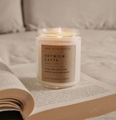 Perfect for book lovers, our Grace + Bloom literary candles are hand-crafted in our sunny shop from natural soy wax with cotton wicks for a clean burn experience, while their modern and minimalist design adds a special touch to any home. With warm, book-inspired scents and a cozy glow, you can create the perfect ambiance for unwinding and curling up with a good book! They also make a thoughtful and sophisticated gift idea for your favorite bookworm.  Light it up for a cozy evening of reading! Corner Coffee Shop, Oatmilk Latte, Corner Coffee, Cozy Candle, Literary Candles, Candles Dark, House Vibes, Mom Wedding Gift, Candle Gift Box