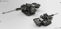 ArtStation - Gun, Denis Melnychenko Futuristic Military, Future Tank, Aerospace Design, Army Gears, Space Ship Concept Art, Military Armor, Army Vehicles, Military Gear, Futuristic Cars