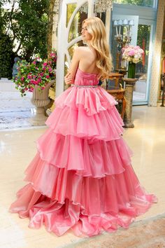 Ava Presley 29546 FALL 2024 Evening collection dress. Ruffle Ball Gown, Fairytale Prom, Organza Styles, Pageant Outfits, Ball Gown Dress, Sherri Hill Prom Dresses, Prom Dress Stores, Dresses Quinceanera, Prom Dress Styles