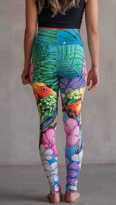 Buttery Soft Athleisure leggings with hand drawn artwork. Printed and sewn in USA. Playful Fitted Yoga Activewear, Playful Fitted Activewear For Yoga, Casual Multicolor Printed Leggings, Stretch Graphic Print Bottoms For Athleisure, Athleisure Graphic Print Stretch Bottoms, Multicolor Sportswear Bottoms For Yoga, Stretch Printed Bottoms For Yoga, Green Relaxed Fit Activewear For Yoga, Relaxed Fit Green Activewear For Yoga