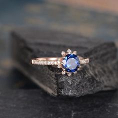 Sapphire Engagement Ring Rose Gold Engagement Ring Half Eternity Halo Diamond Ring Birthstone Bridal Sapphire Engagement Ring Rose Gold, Wedding Anniversary Ring, Engagement Ring Rose Gold, Ring Birthstone, Wedding Anniversary Rings, Sapphire Engagement Ring, Ring Rose Gold, Rose Gold Engagement, Halo Diamond Ring