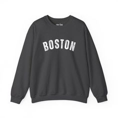 Embrace your love for the vibrant city of Boston with our "Boston" Women's Sweatshirt. Crafted from high-quality fabric, this sweatshirt offers both comfort and style for women who appreciate comfortable clothes and have a special connection to the city. The bold "Boston" lettering adds a touch of urban flair to your wardrobe, perfect for showing off your city pride or reminiscing about your favorite Boston memories. With its relaxed fit and cozy feel, this sweatshirt is ideal for lounging at ho Casual Black Campus Sweatshirt, Black Casual Sweatshirt For Campus, Urban Cotton Sweatshirt For Campus, Casual Fleece T-shirt For Streetwear, Urban Fleece Sweatshirt For College, Urban Cotton Sweatshirt For Sports Season, Urban Style Fleece Sweatshirt For College, Urban Fleece Tops With Letter Print, Urban Fleece Tops For College