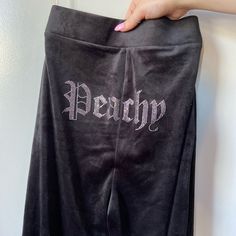 Velvet Black Meshki Limited Edition Track Suit Pant Jogger Bottoms Crystal Peachy Butt Never Worn Suit Pant, Track Suit, Y2k Fashion, Black Velvet, Track Pants, Pant Jumpsuit, Limited Edition, Pants For Women, Track