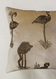 a pillow with an animal design on it