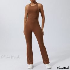 Olivia Mark - Quick-Dry Compression Yoga Outfit for Exercise and Fitness with Butt-Lifting and Tummy-Control Features, Flared Legs for Dance - Bodysuit Yoga Outfit Dance Bodysuit, 110 Pounds, 120 Pounds, Yoga Outfit, Active Wear Outfits, Yoga Clothes, Quick Dry, Active Wear, Yoga