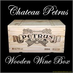 a wooden wine box with the words chateau perous written on it