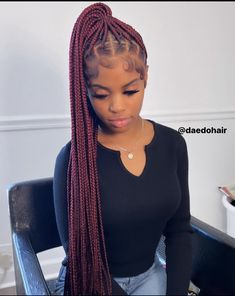 Knotless Braids Length Chart, Twist Hairstyle, Hairstyle Ideas Easy, Black Ponytail Hairstyles, Box Braids Hairstyles For Black Women, Braided Hairstyle, Cute Braided Hairstyles