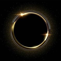 a shiny gold circle with sparkles on a black background stock photo - budget conscious