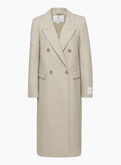 THE CONSTANT™ COAT | Aritzia Denim Vans, Wind Protection, Classic Coats, Double Breasted Coat, Wool Coat, Matching Sets, New Black, Double Breasted, Calvin Klein