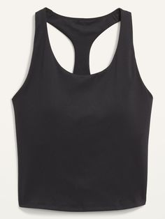 "Power up your workout with this PowerSoft tank top.  Light compression fabric meets a ridiculously smooth, peachy-soft feel  Scoop neck.  Wide stabilizing shoulder straps.  Light-relfecting Old Navy Active logo at racerback yoke.  Built-in shelf bra Tight Tank Top, Running Tanks, Running Tank Tops, Lululemon Tank Top, Tank Top Bras, Compression Fabric, Crop Tank Top, Old Navy Women, Shelf Bra