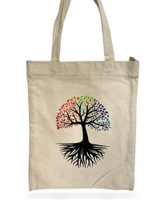 This Cotton Tree of Life Tote Bag is durable, large, and with plenty of space, this is the perfect tote bag for any occasion. With a roomy interior and multiple pockets, this bag is ideal for carrying all of your essentials. The outside is made of heavy-duty canvas and the inside is lined with durable cotton. This bag is a must-have for any outdoor event.

Size: Approx. 12.5 inch x 15.5 inch Eco-friendly Canvas Bags For Daily Use, Eco-friendly Canvas Travel Bag, Eco-friendly Travel Canvas Bag, Canvas School Bag With Reinforced Handles, Daily Use Canvas Bags With Eco-friendly Ink, Daily Use Canvas Bag With Eco-friendly Ink, Mandala Tote Bag, Cotton Tree, Lotus Mandala