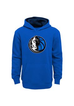 Those cold nights at the game won't keep your little Dallas fan from cheering on the team in Dallas Mavericks Long Sleeve Hoodie! Give them this Dallas Mavericks Youth Navy Blue Prime Hooded Sweatshirt to keep warm in the stands. This Mavericks Long Sleeve Hoodie features a tackle twill team applique with embroidery on center chest. Classic hoodie style, Kangaroo pockets, Screen print team graphics on center chest, Cotton / Polyester Blend Long Sleeve Hoodie With Team Logo For Fans, Team Logo Hoodie Long Sleeve Fan Gear, Team Logo Hoodie For Fan Gear, Fan Gear Hoodie With Team Logo, Team-colored Hoodie With Team Logo For Game Day, Throwback Team-colored Hoodie For Game Day, Throwback Team-colored Hoodie For Fan Gear, Team-colored Hooded Hoodie With Team Logo, Team-colored Hoodie For Fan Gear