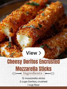 cheesy doritos encrusted mozzarella sticks recipe