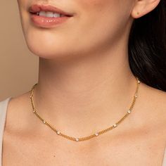 Step up your chain game by adding a few diamonds. Uncommon James, Gold Curb Chain, Necklace Patterns, All Eyes, Jewelry Cleaner, Women's Jewelry, Curb Chain, Cleaning Jewelry, Necklace Gold