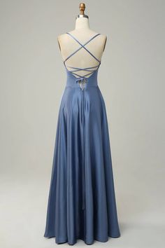 Grey blue neckline A-line long bridesmaid dress Light Blue A-line Prom Evening Dress, Evening A-line Wedding Dress With Sweep Train, Blue A-line Ball Gown For Formal Occasions, Light Blue A-line Homecoming Dress, A-line Maxi Dress For Wedding And Prom Season, Light Blue A-line Bridesmaid Dress, A-line Gown With Sweep Train For Homecoming, A-line Homecoming Gown With Sweep Train, A-line Evening Dress With Sweep Train For Homecoming