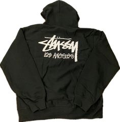 Stussy 100% Authentic Hoodies Longsleeve hooded sweatshirt PRODUCT DETAILS- Screenprinted graphics- Flat woven drawcord- Woven eyelets- Kangaroo pocket- Ribbed cuffs and hem Black Hooded Jacket With Drawstring, Casual Hooded Jacket With Drawstring For Streetwear, Streetwear Fleece Sweats With Drawstring, Fleece Drawstring Sweats For Streetwear, Black Hooded Sweats With Drawstring Hood, Hooded Logo Print Sweatshirt For Streetwear, Black Hooded Sweats With Letter Print, Streetwear Fleece Hoodie With Logo Print, Winter Streetwear Hooded Jacket With Drawstring