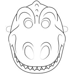 the head of an alligator with large teeth and big eyes, outlined on a white background