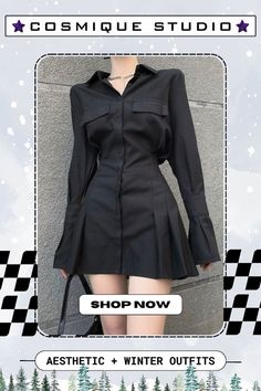 Elegant Mini Dress, Cold Weather Fashion, Winter Aesthetic, Studio S, Chic Dress, Cozy Sweaters, Aesthetic Outfits, Good Quality, Winter Outfits