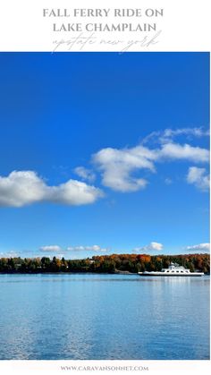 fall ferry ride on lake champlain