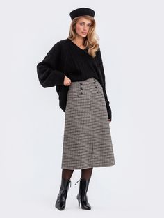 Introducing our exquisite long woolen warm pencil skirt for women! This elegant and cozy skirt is the perfect addition to your winter wardrobe. Crafted with care using high-quality woolen fabric, it offers optimum warmth without compromising on style. The flattering pencil silhouette accentuates your curves beautifully, while the long length adds a touch of sophistication to any outfit. Whether you're headed to a formal event or a casual gathering, this skirt effortlessly combines comfort and chic. Embrace the season in style and make a statement with our long woolen warm pencil skirt for women. Fabric: 35% wool, 35% viscose, 30% polyester  Skirts length  75 cm         chest     waist      hip XS:    84cm  64cm  88cm              (33")   (25")  (34.6") S:        88cm 68cm 92cm           (3 Chic Long Pencil Skirt For Fall, Casual Knee-length Winter Skirt, Chic Winter Pencil Skirt, Chic Long Skirt Bottoms For Winter, Winter Relaxed Fit Pencil Skirt, Casual Winter Pencil Skirt, Chic Fall Midi Pencil Skirt, Fall Midi Length Relaxed Pencil Skirt, Chic Winter Midi Skirt