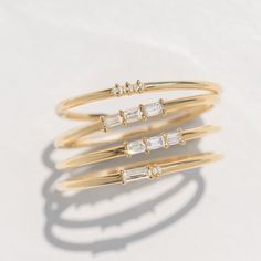 Morse Code Ring, Eternity Band Stack, Melanie Casey, 14k Gold Wedding Band, Letter Ring, Cluster Engagement Ring, Baguette Diamonds, Morse Code, Initial Ring