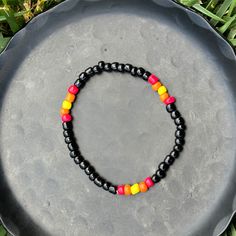 this western sunset inspired bracelet is super stretchy and is handmade by me Southwestern Black Bracelets For Festival, Southwestern Black Festival Bracelets, Southwestern Style Black Festival Bracelets, Cute Bracelets, Jewelry Bracelets, Bracelet, Beauty Book, Beaded Bracelets, Accessory Gift