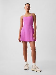 Gap Sporty Dress Outfit, Exercise Dress, Athletic Dresses, College Clothes, Sporty Dress, Athletic Dress, Pink Lilac, Summer Lookbook, Gap Fit