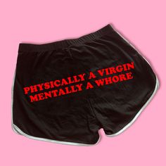 Physically A Virgin Shorts | Cute Dolphin Shorts | Y2K Shorts | Cute Shorts | Funny Shorts | Y2K Shorts | Lounge Shorts | Comfy Shorts to Lounge in! Actual item may be lighter/darker than pictured. M A T E R I A L S - 95% Cotton / 5% Spandex - Available In Sizes S-L S I Z I N G - Size chart is available on our listing photos. S H I P P I N G  &  P R O D U C T I O N  T I M E - Production Time is 2-3 Business Days. (May be delayed during the Holiday Season) - Shipping Time is 2-5 Business Days. (May be delayed during the Holiday Season) - If you need it expedited, please contact us. C A R E  I N S T R U C T I O N S - Wash inside out in cold water - Hang Dry, or Dry on Low Temp - Do not bleach , avoid ironing directly onto the design and dry cleaning. Short Shorts Outfit Women, Short Shirts For Women, How To Style Shorts, Shorts Outfits Aesthetic, Y2k Outfits Shorts, Clothes Comfy, Grunge Shorts, Shorts Y2k, How To Have Style